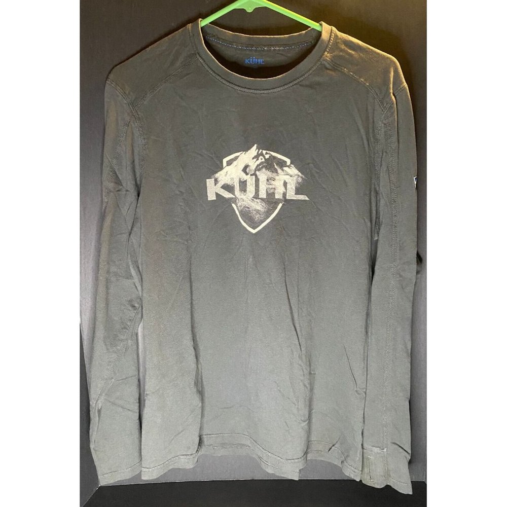 Kuhl Mens M Gray Wildfibre Organic Cotton Long Sleeve Shirt Outdoors Casual